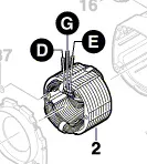 Stator réf. 2 610 020 976 pour GCM 12 BOSCH